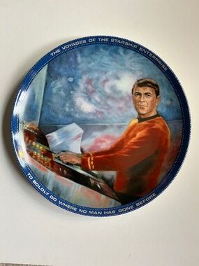 Star Trek Collector Plate Montgomery Scott Susie Morton Ernst 1985 Limited